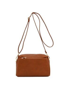Womens Faux Leather Crossbody Bag Small Shoulder Purse Zip Handbag Adjustable